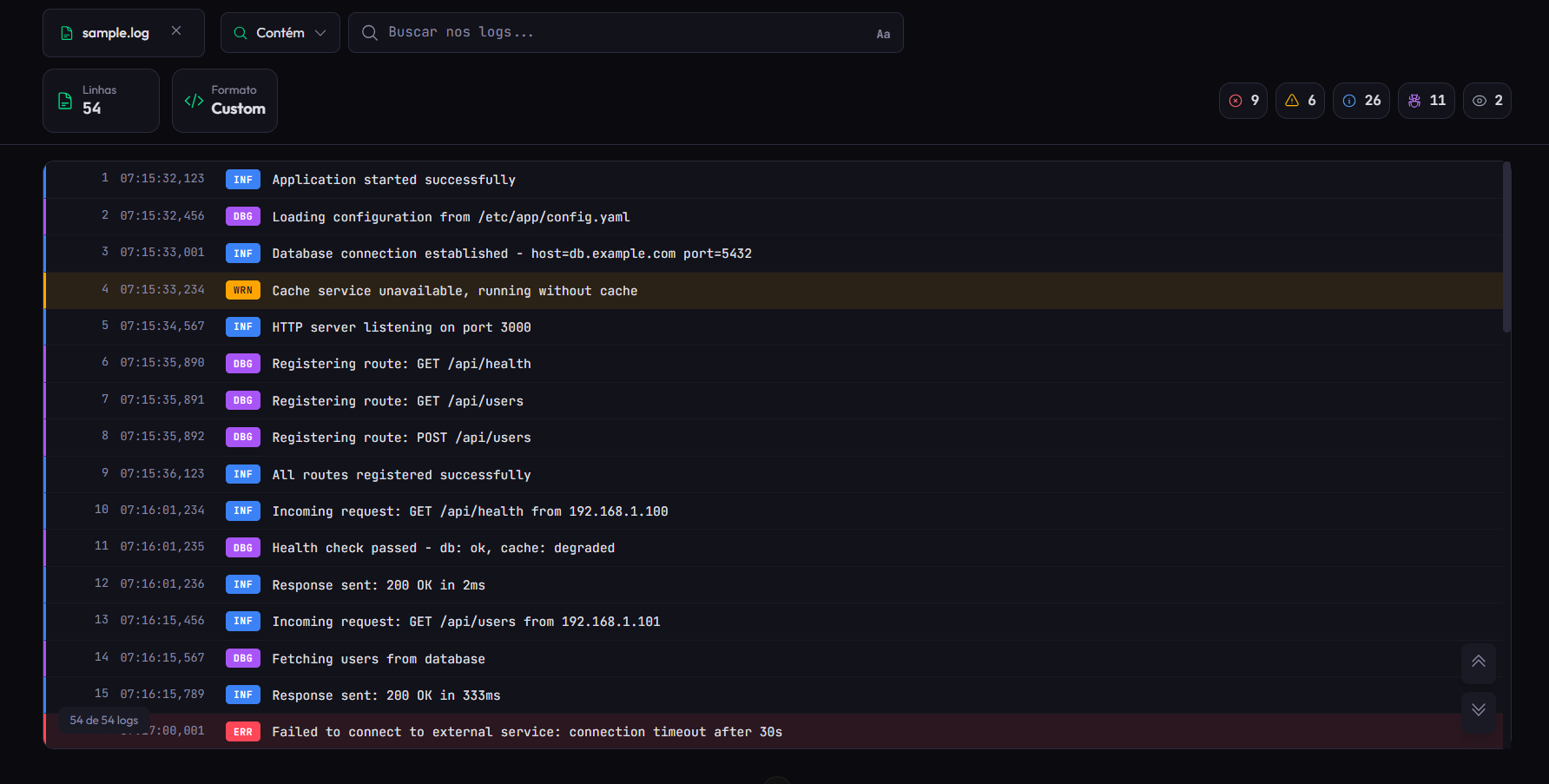 Log Viewer Screenshot